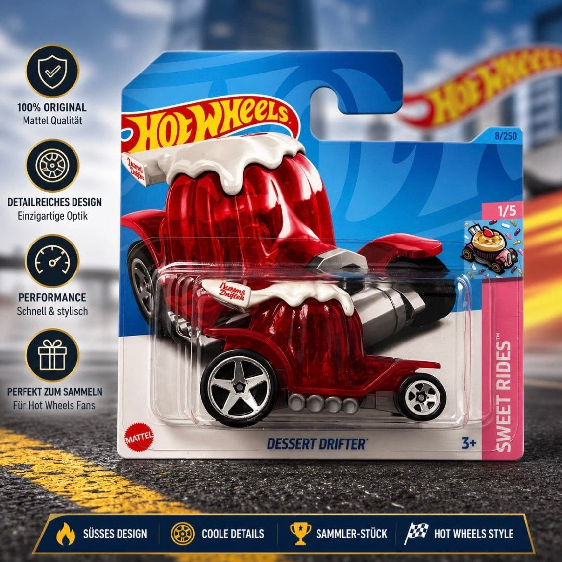 008/250 Hot Wheels Dessert Drifter 2023 Sweet Rides 1/5 OVP Neu